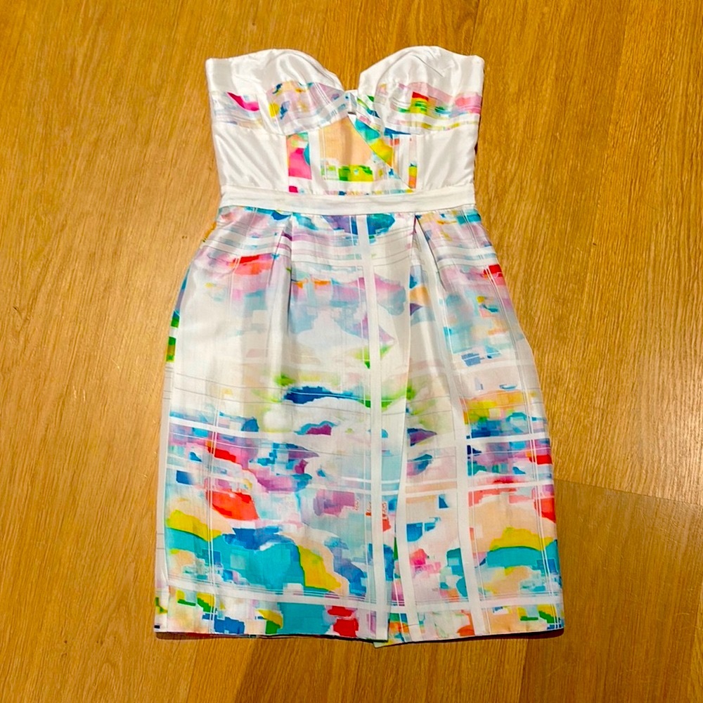 Australian designer Colorful Strapless Dress